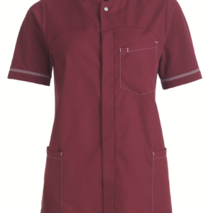 Unisex pluus, kootud detailidega, veinipunane