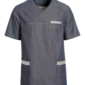 Taaskasutatud materjalist tööpluus, unisex, sinakas