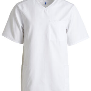 Ristkaelusega meditsiini tuunika Comfy Fit sarjast, Tencel, valge