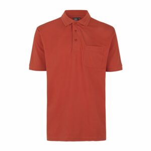 PRO Wear taskuga polosärk, korallpunane