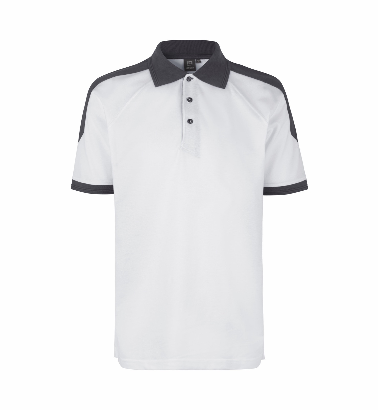 PRO Wear kontrastvärviga polosärk, valge