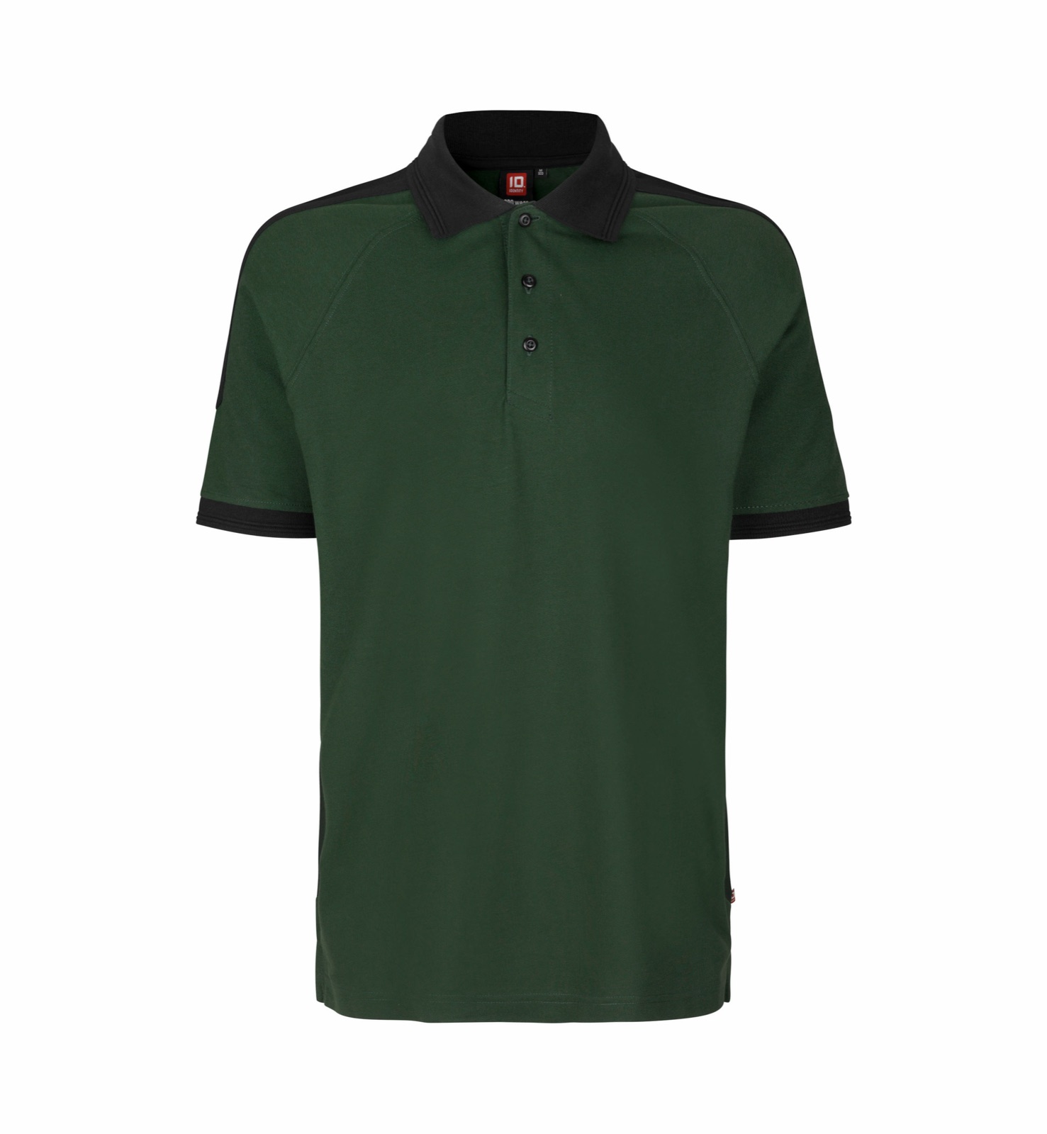 PRO Wear kontrastvärviga polosärk, pudeliroheline