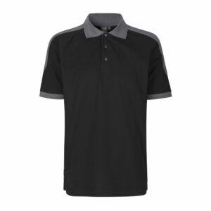 PRO Wear kontrastvärviga polosärk, must