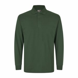 PRO Wear pikkade varrukatega trukkidega polosärk, pudeliroheline