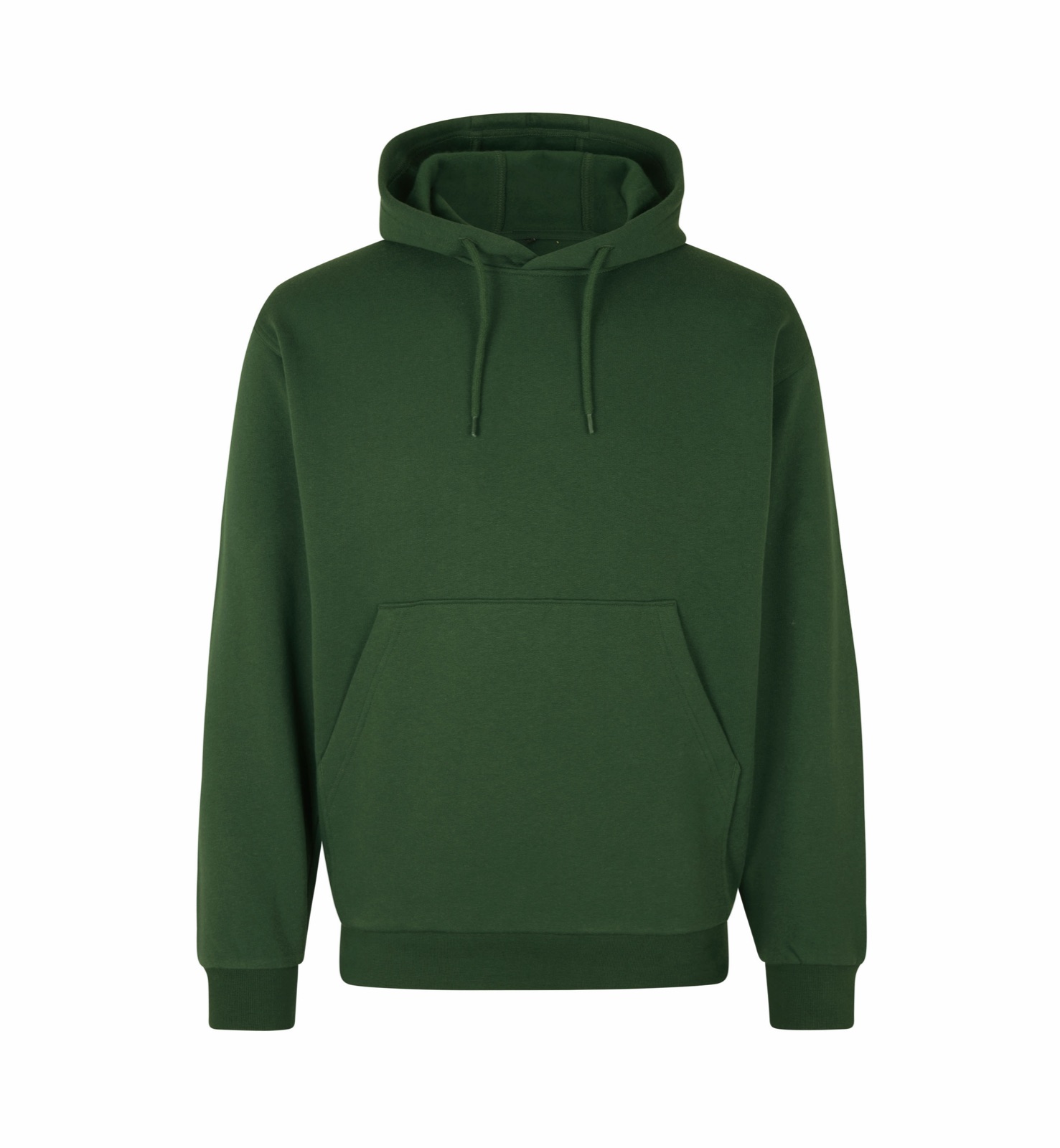 Pehme unisex kapuutsiga pusa kängurutaskuga, pudeliroheline