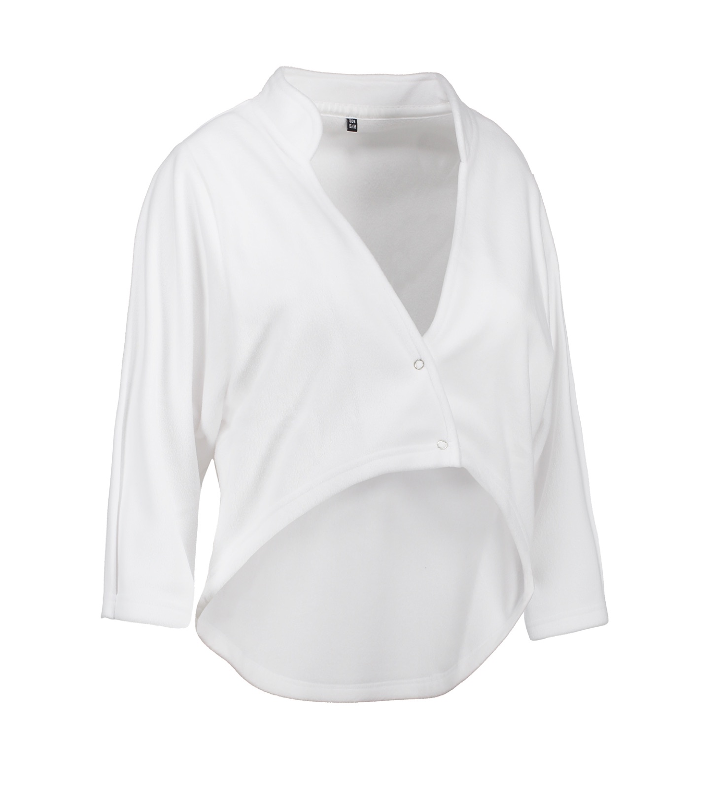 Fliisist unisex bolero, valge