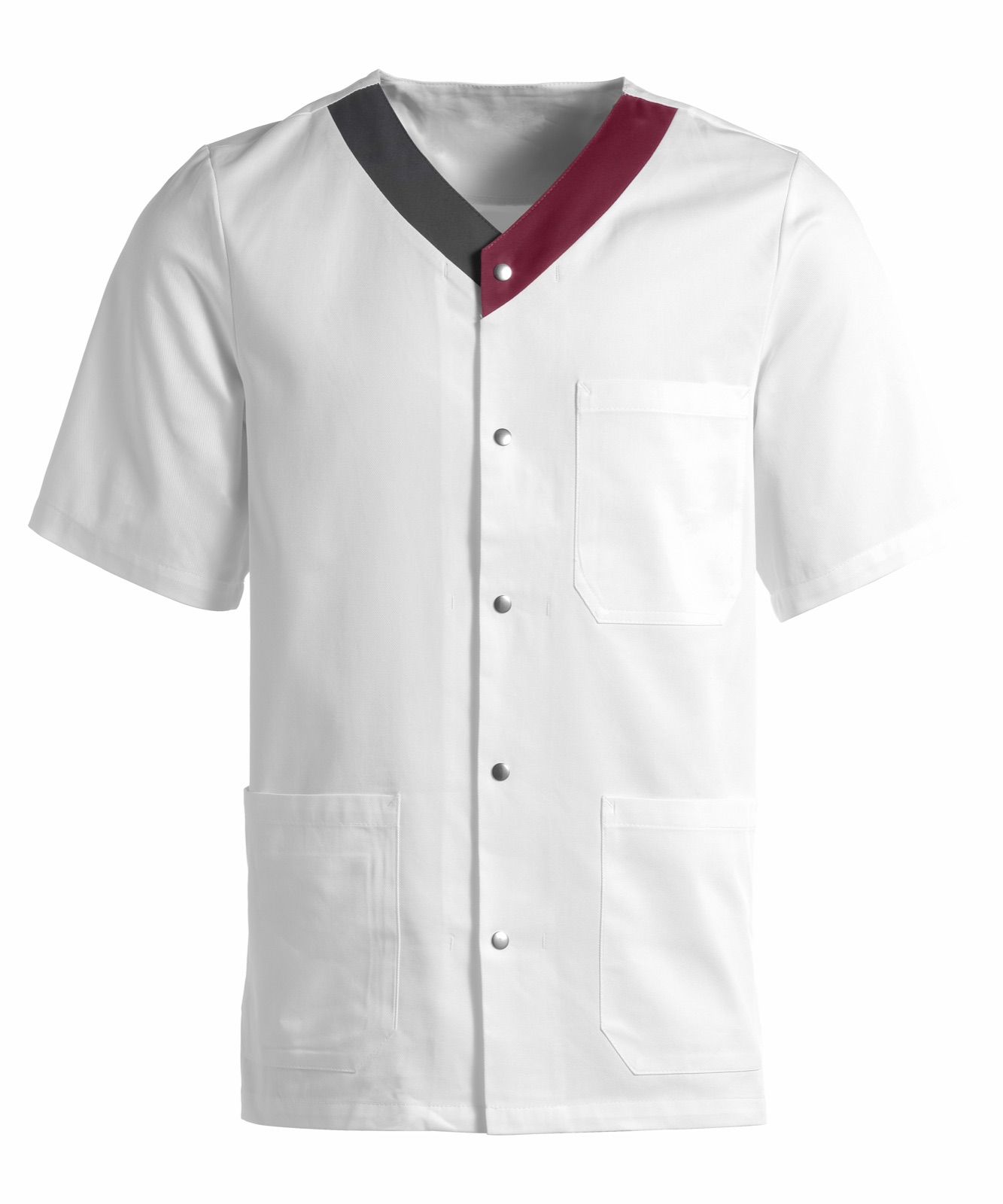Unisex V-kaelusega särk, veinipunane
