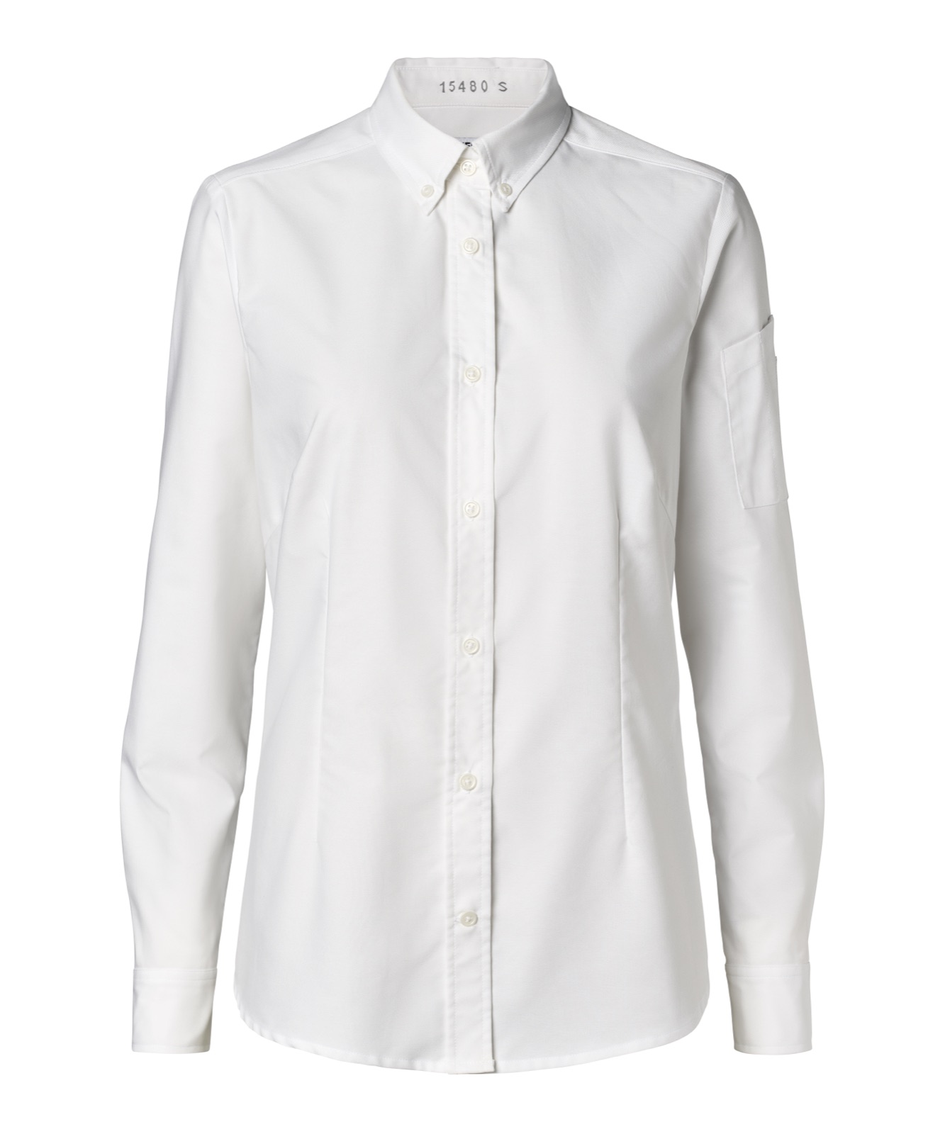 Naiste Oxford buttondown-triiksärk, valge