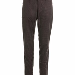 Unisex püksid reie-taskuga, must-hall pepita