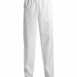 Unisex püksid kummi ja paelaga, valge