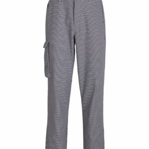 Unisex püksid reie-taskuga, must/valge