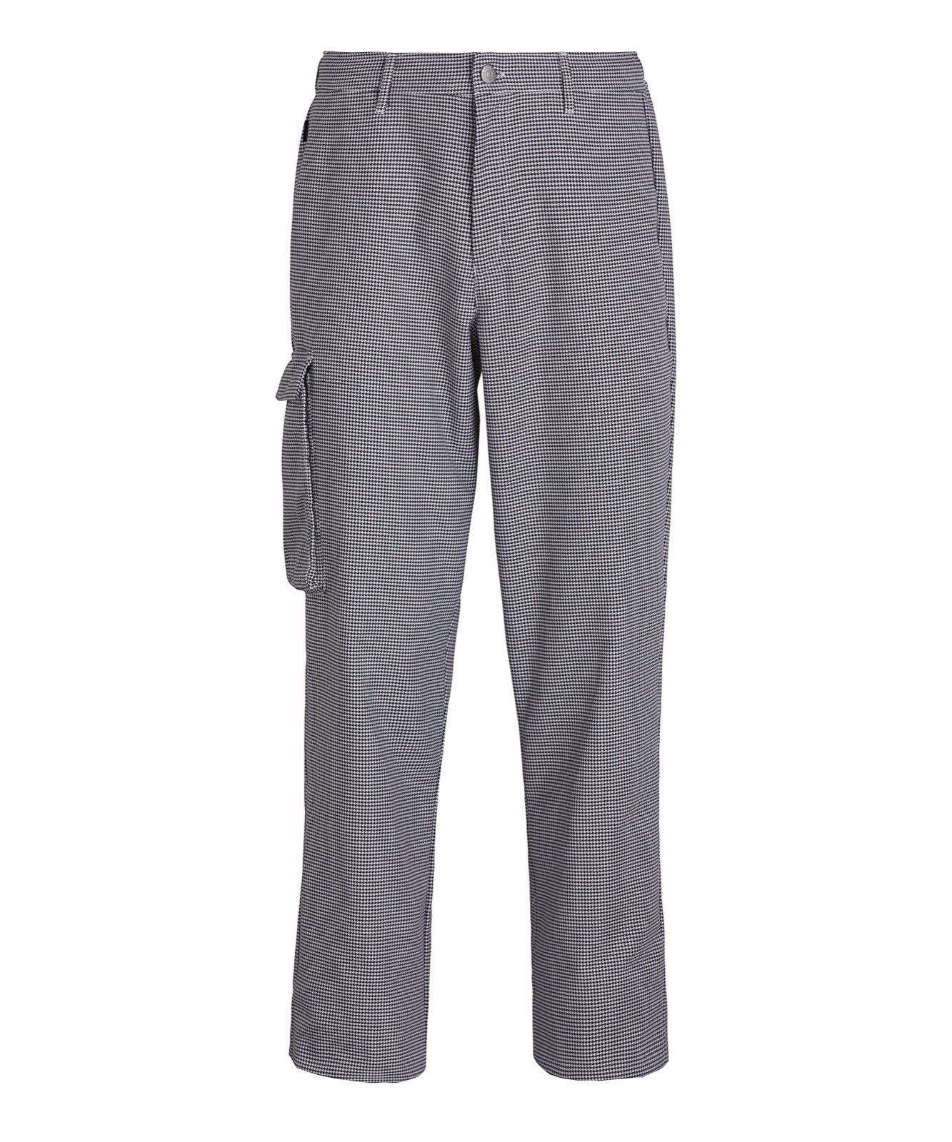 Unisex püksid reie-taskuga, must/valge