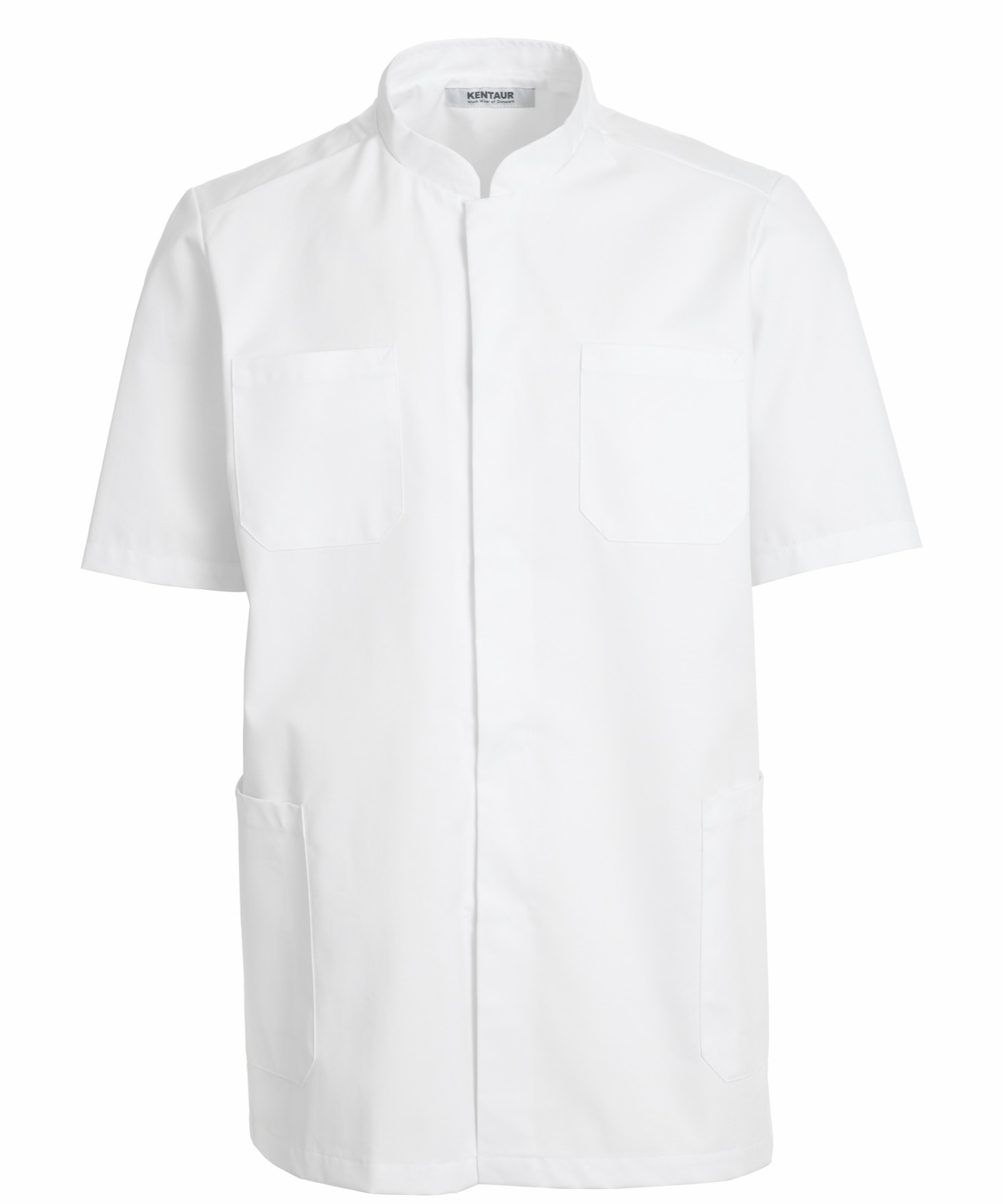 Lühike unisex kittel, valge