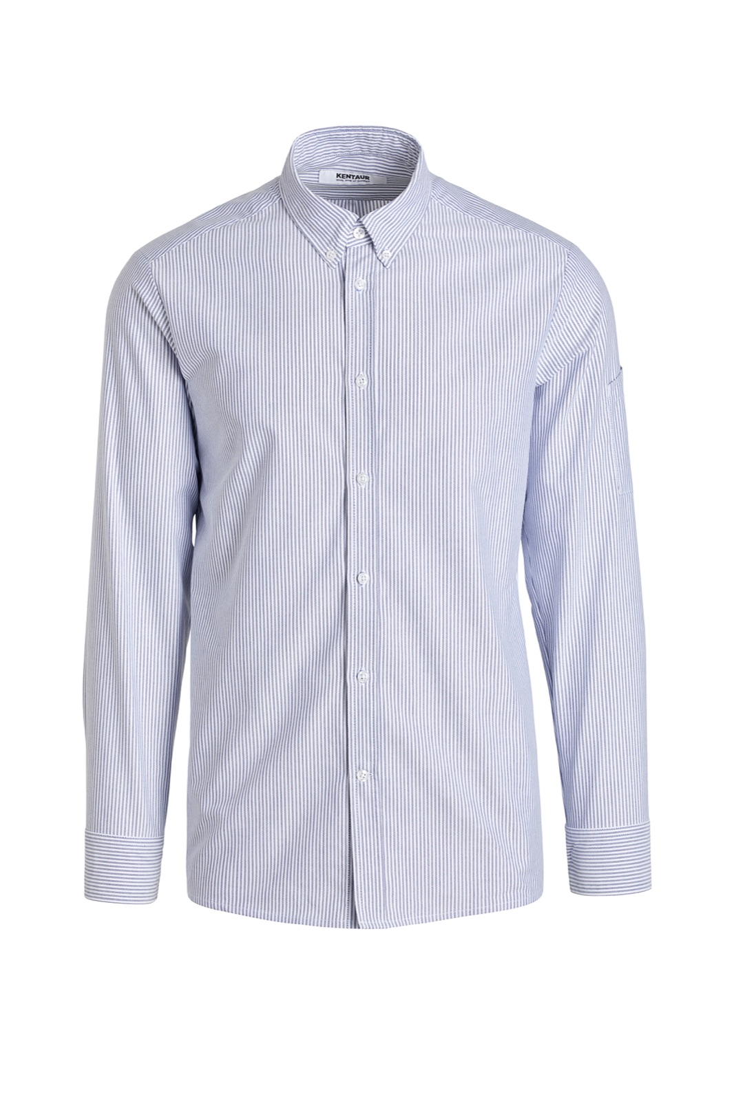 Meeste Oxford buttondown-triiksärk, sinine triibuline