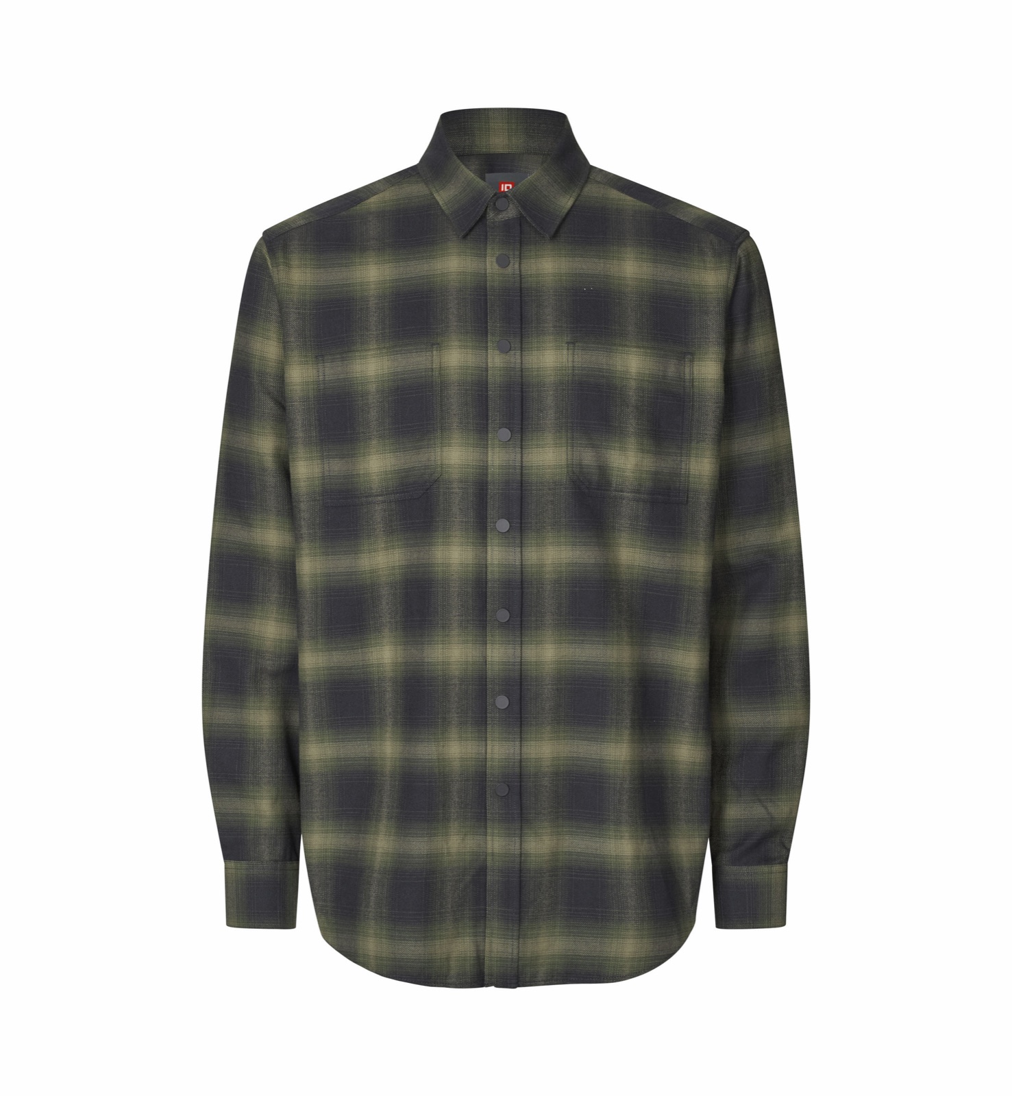 Unisex flanelltriiksärk, oliivroheline