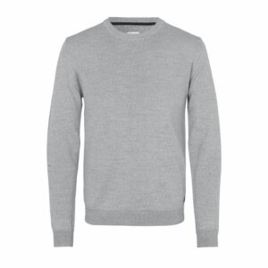 Ümara kaelusega The knit kudum, helehall melanž
