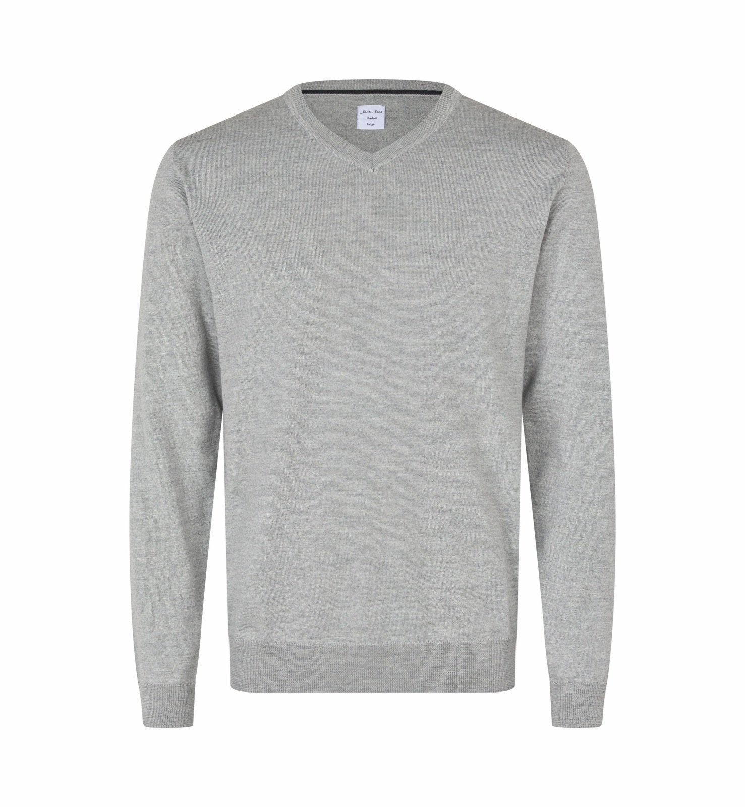 V-kaelusega The knit kudum, helehall melanž