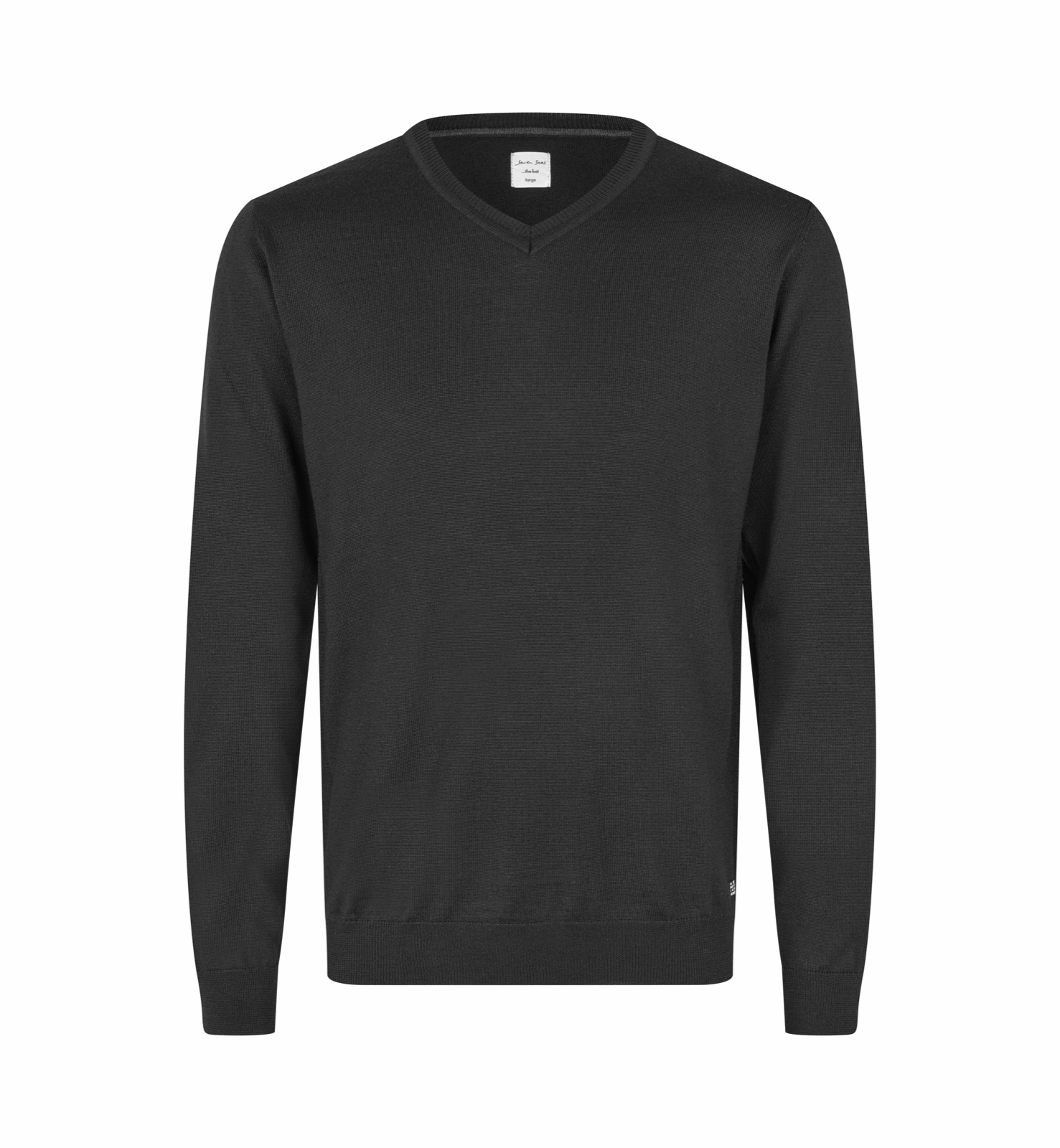 V-kaelusega The knit kudum, must