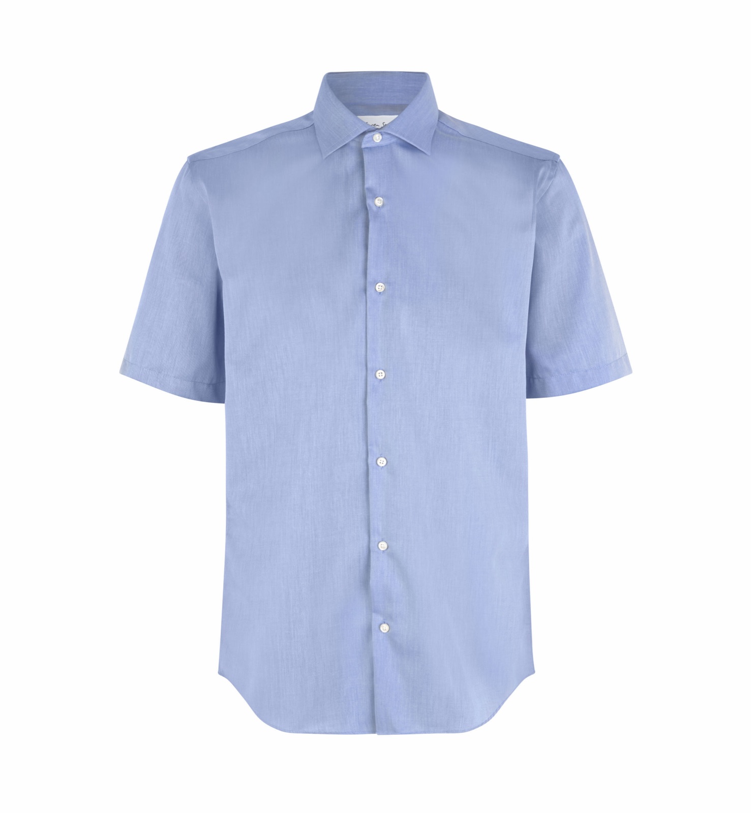 Lühikeste varrukatega Fine Twill triiksärk, helesinine