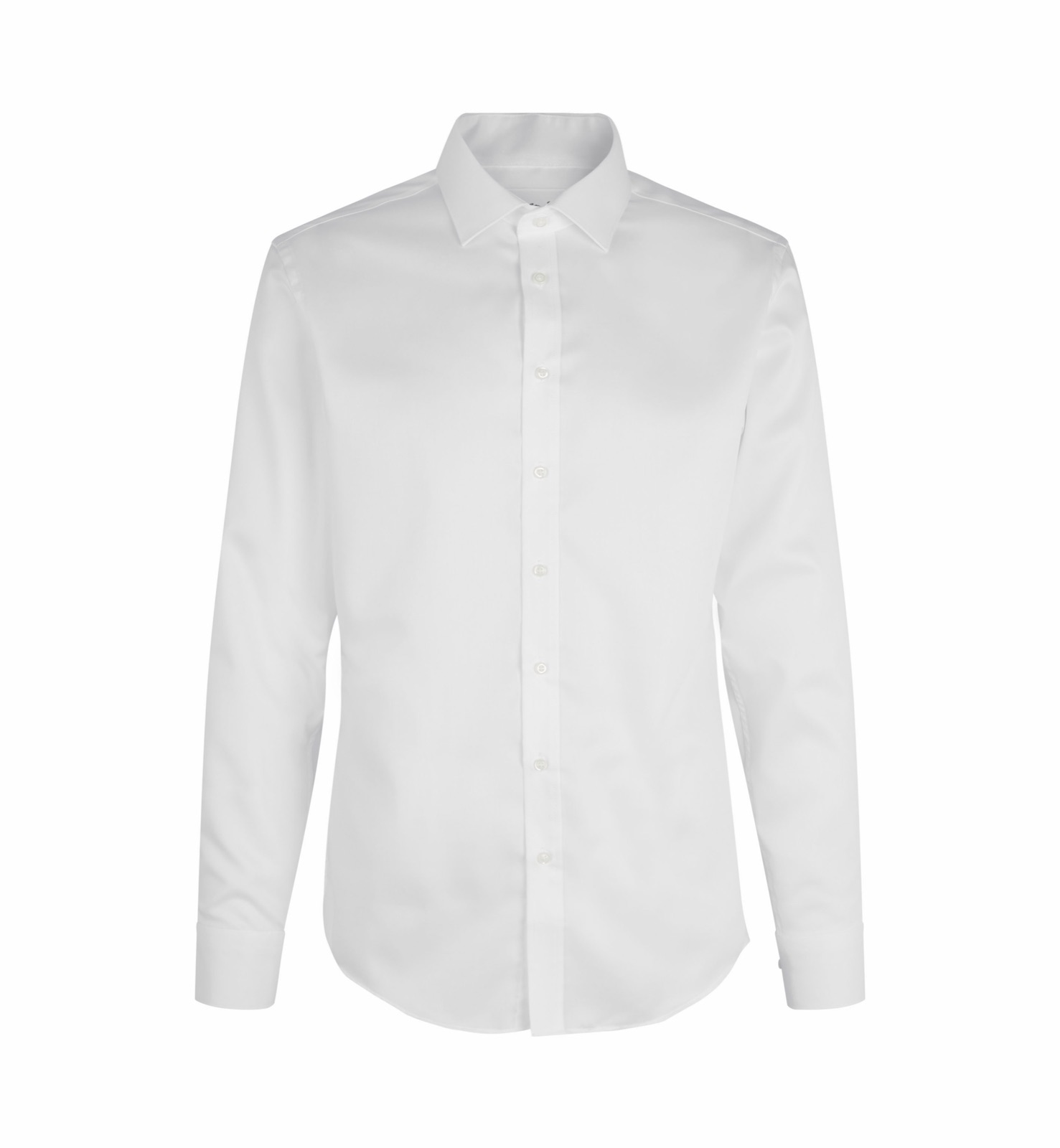 Fine Twill triiksärk, slim, valge