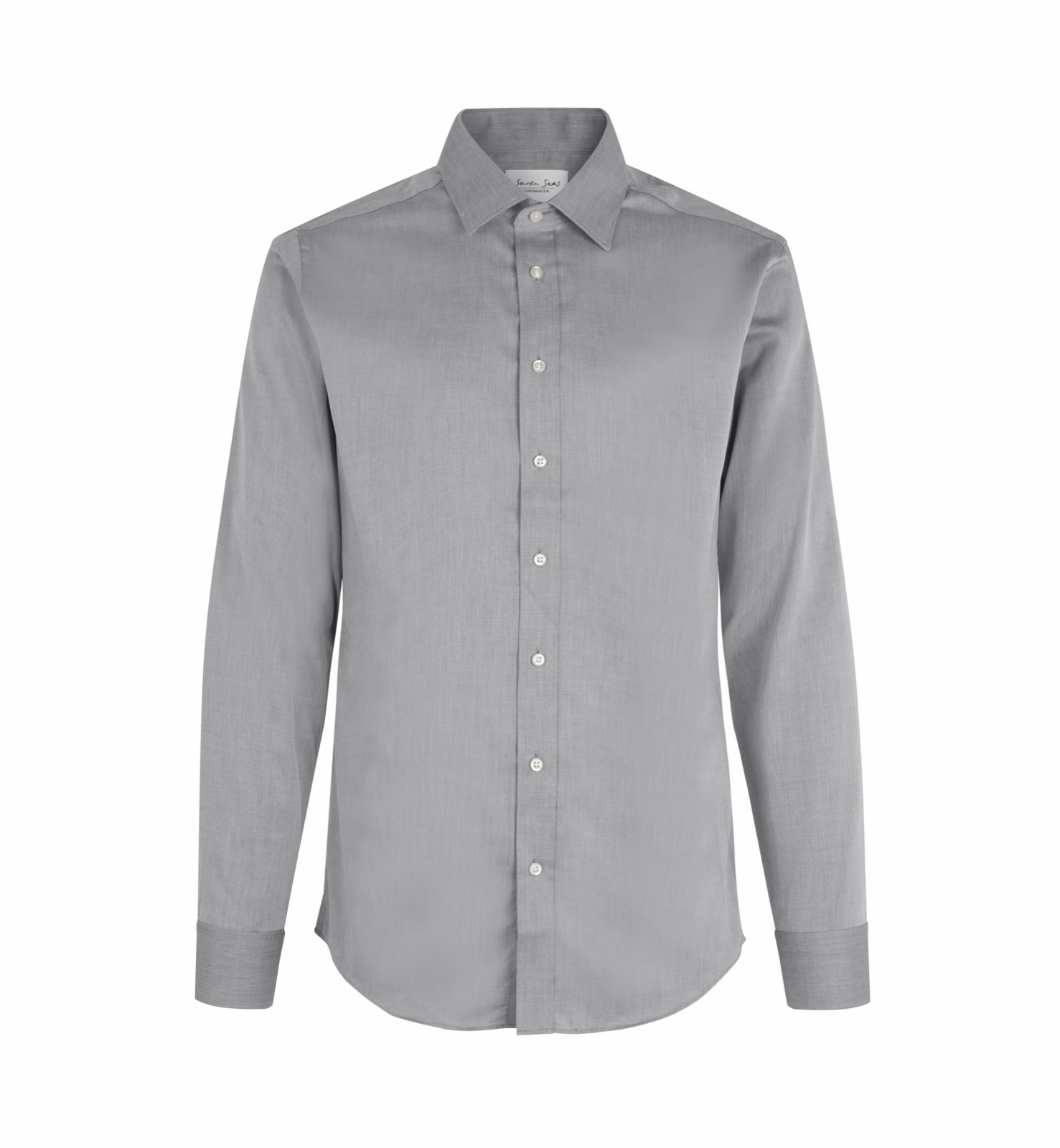 Fine Twill triiksärk, slim, hõbehall