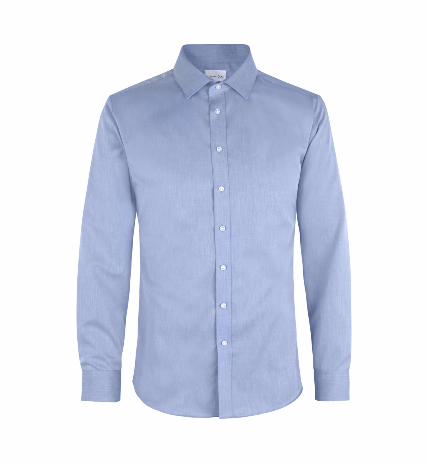 Fine Twill triiksärk, slim, helesinine