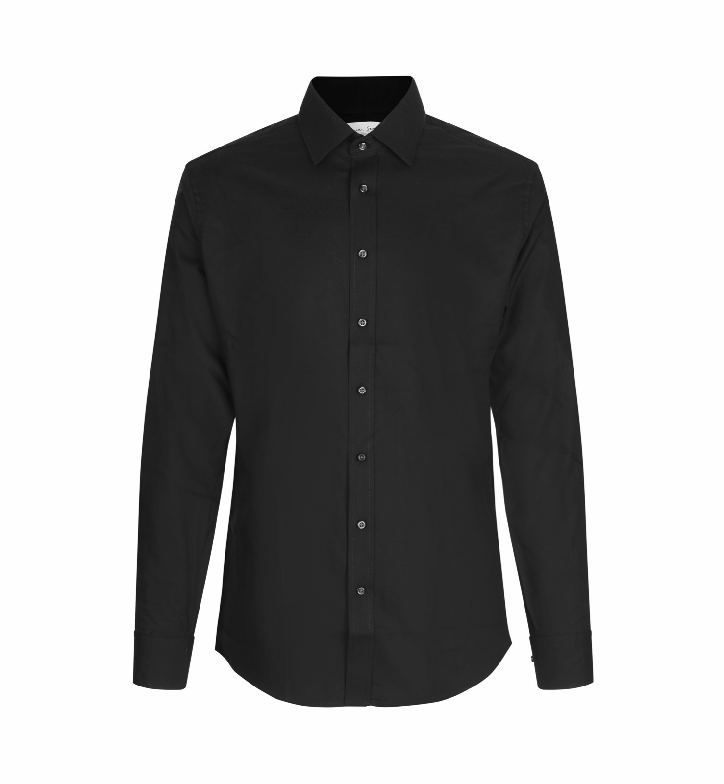 Fine Twill triiksärk, slim, must