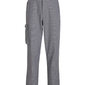 Unisex püksid reie-taskuga, must/valge