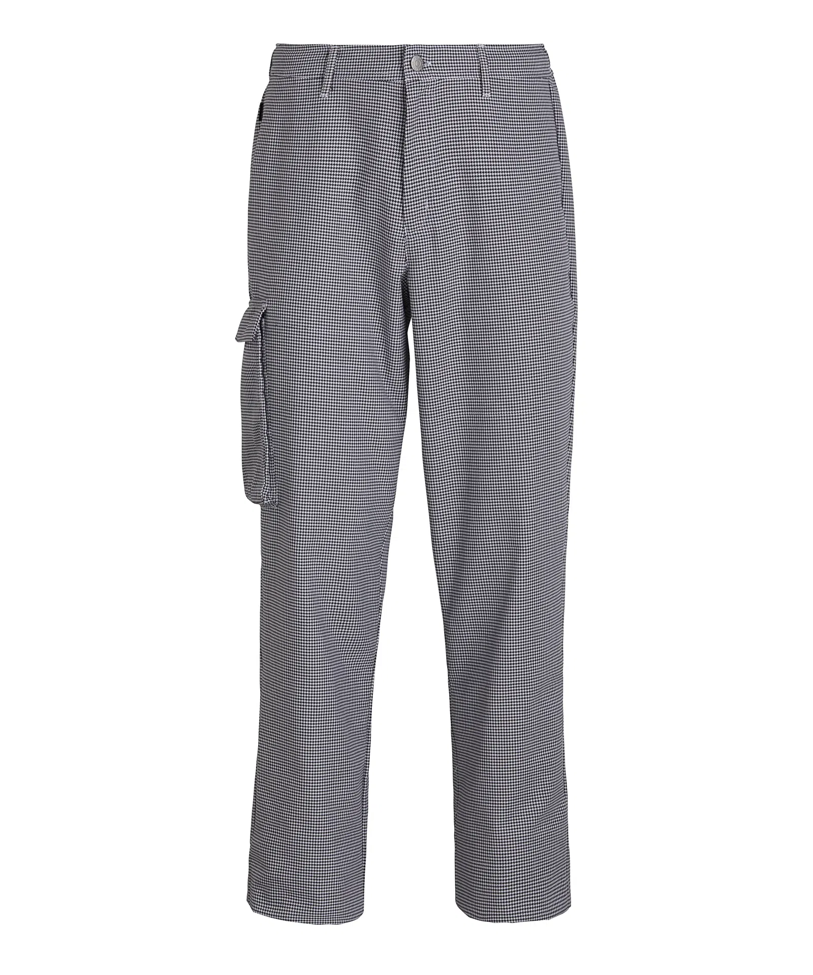 Unisex püksid reie-taskuga, must/valge